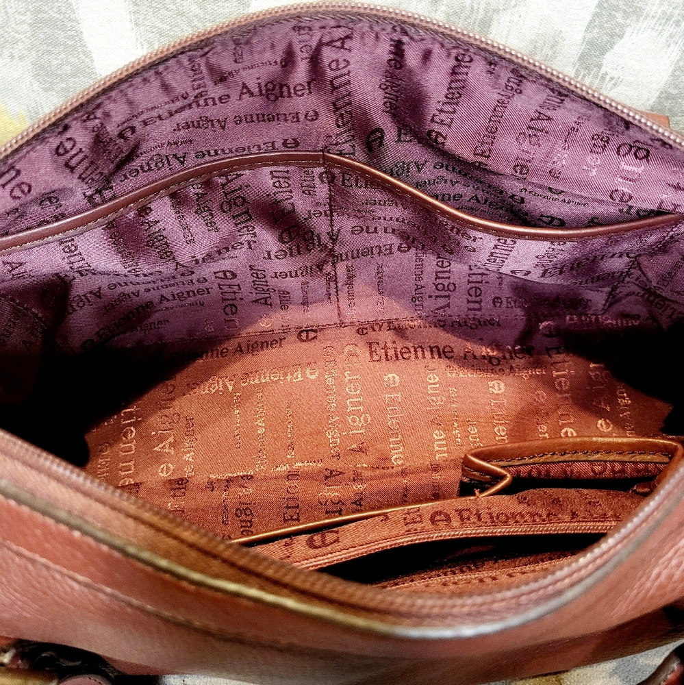 Vintage Etienne Aigner Leather Shoulder Bag - Picture 13 of 16